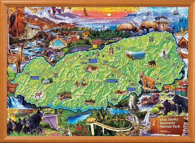 MasterPieces - 1000 Piece Jigsaw Puzzle, Great Smoky Mountains National Park, Fun for Adults, Family, Kids 19.25"x26.75"