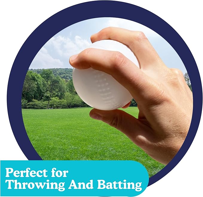 BAMMAX Backyard Baseball Set Includes (2) 32" Plastic Bats & (6) Plastic Baseballs | Great for Backyard Games & Parties | Safer Alternative to Kids Baseball Bats | Great for 3-10 Years Kids