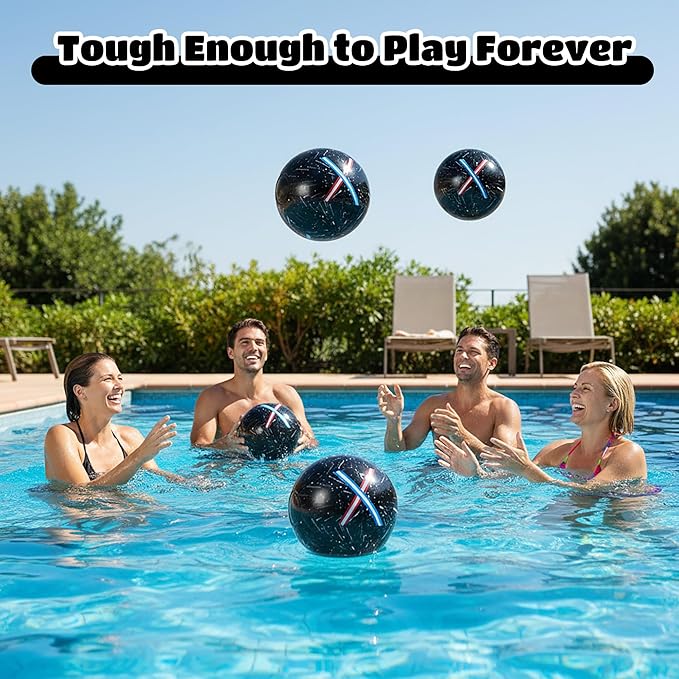 12 Pack Beach Ball Set, Reusable Colorful Inflatable Ball with Vacuum Storage Bag for Pool Party, Beach Games