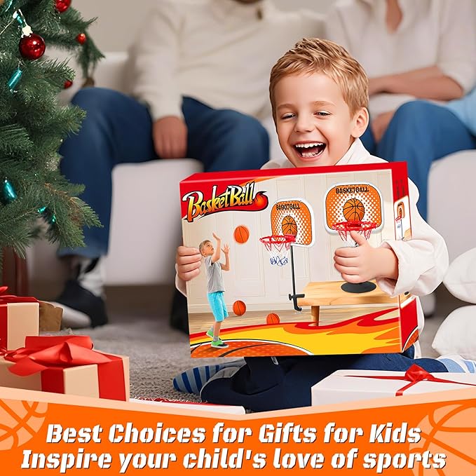 Toddler Basketball Hoop Indoor, Basketball Hoop for Kids Mini Kids Hoops for Outdoor Indoor Goal for Sport Toys Christmas Birthday Gift