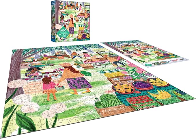RoseArt - Soft Touch - Farmer's Market - 1000 Piece Jigsaw Puzzle for Adults