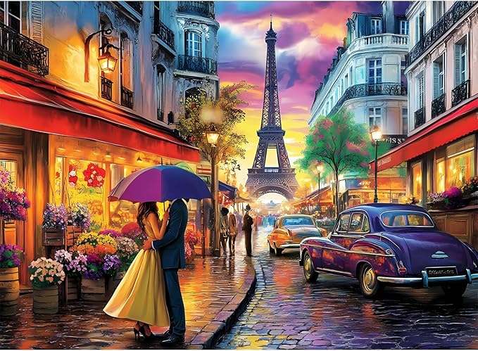 Jigsaw Puzzles 300 Pieces for Adults Tower Puzzles 300 Piece Puzzle for Adults Kids Puzzle Letter on Back Birthday Gift Puzzles Educational Toys Family Challenging Games 20.5x15IN