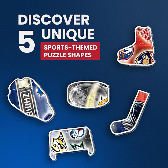 Masterpieces 500 Piece Hockey Puzzle – Officially Licensed NHL Zamboni Shaped Jigsaw for Adults and Fans – Unique Collectible Design, Durable Eco-Friendly Build, for Hockey Lovers