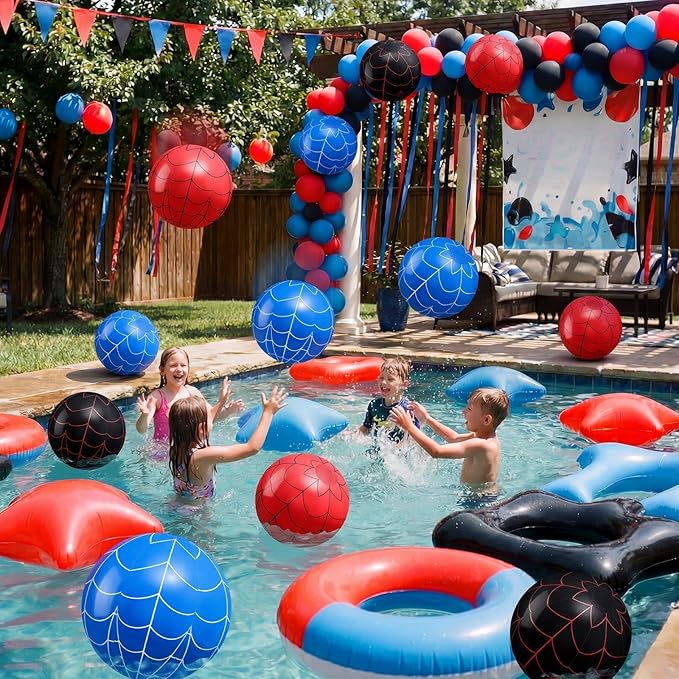 Sotiff 12 Pack Inflatable Beach Balls Bulk 12" Inflatable Pool Balls Bulk for Summer Beach Swimming Pool Birthday Party Gifts Supplies Decoration