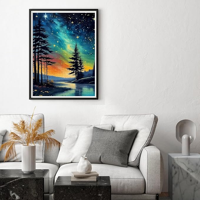 Northern Lights Jigsaw Puzzles for Adults 1000 Pieces, Aurora Borealis Nature Landscape 1000 Piece Puzzle for Adults, Impossible Difficult Hard Fun Jigsaw Puzzles 1000 Pieces