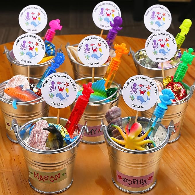 Under The Sea Party Favor, 32 Pack Mini Bubble Wand for Kids Toddler with Gift Box, Mermaid Birthday Party Supplies, Ocean Goody Bag Filler, Summer Pool Beach Party Decoration Toy, Classroom Prizes