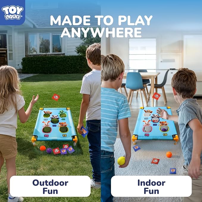 TOY Life Bean Bag Toss Game, Carnival Party Games, Cornhole Set for Kids Outdoor Games, Outside Toys for Kids Ages 4-8, Yard Outdoor Toys for Toddlers 3-5, Gifts for 3 4 5 6 7 Year Old Girls & Boys