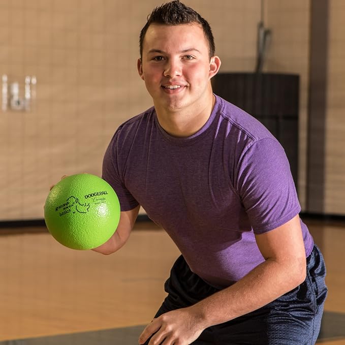 Champion Sports Rhino Skin Dodgeball Set – 6 Soft Foam Balls with Durable Coating, 6" or 7" for Gym, Playground Play