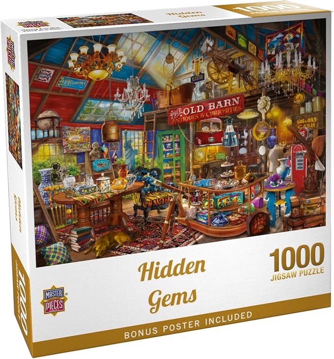 Masterpieces Hidden Gems 1000 Piece Jigsaw Puzzle - Challenging Puzzle for Adults - Ages 15+