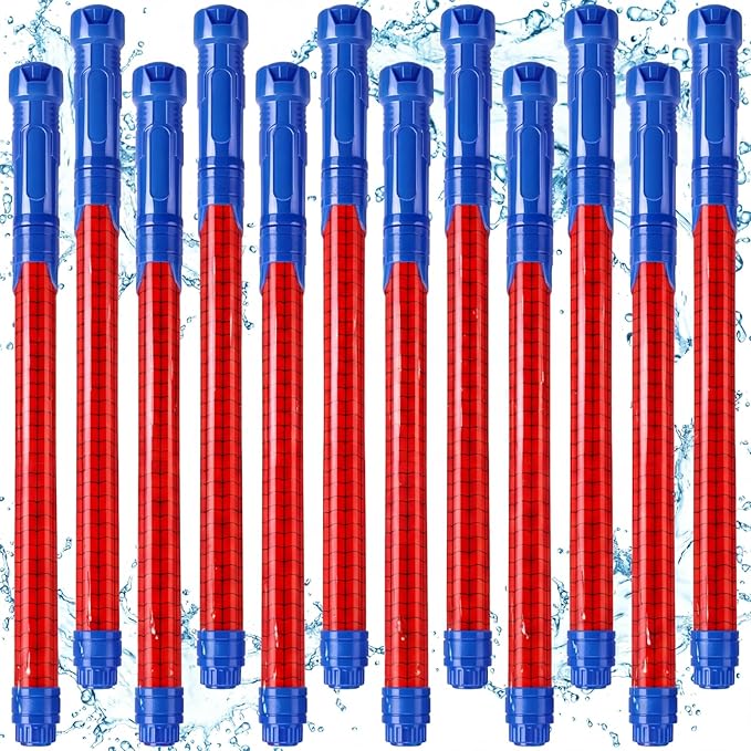 12 Pack Spider Water Blaster 15.75 in Water Shooter Blasters Gun Party Favors for Kids Summer Birthday Outdoor Swimming Pool Backyard Beach Summer Games