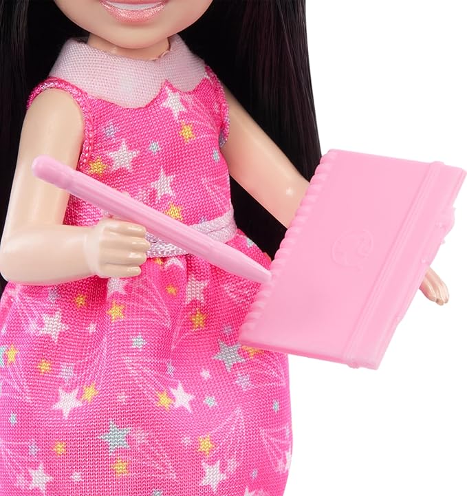 Barbie Toy Set, Chelsea Can Be Astronomer, Brunette Small Doll with 5 Science-Themed Accessories Including a Telescope