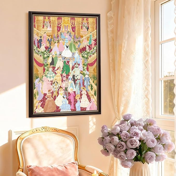 MOMIBOOK 1000 Piece Puzzle for Adults Jigsaw Puzzles of Party Waltz, Gilding Dancing Together Painting Image Challenging Hard Impossible Puzzle Unique Party Christmas Birthday Gifts