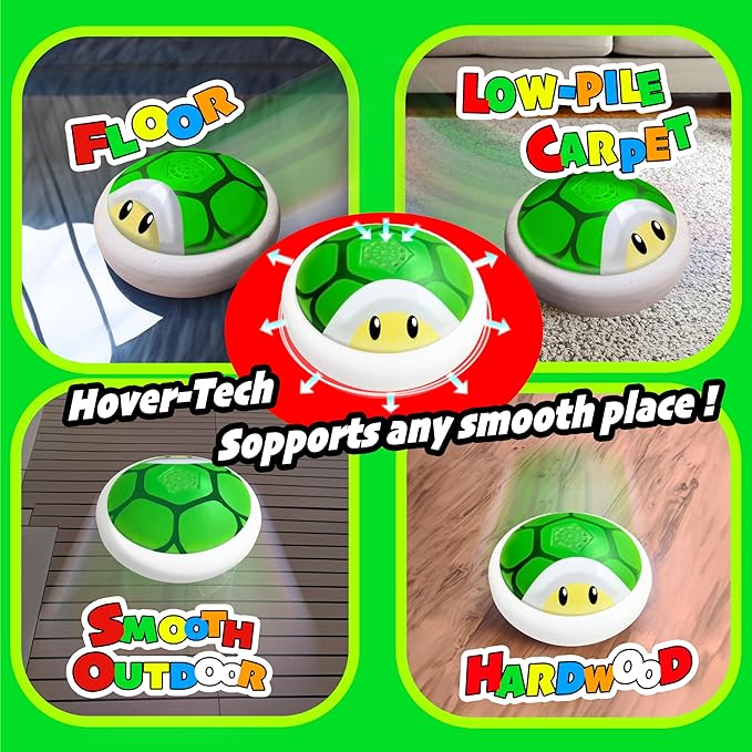 Boys Toys Gifts, Hover Soccer Ball with LED Lights, Indoor Soccer Toys Games, Turtle Shell Toys for Kids Ages 3-12, Kids Boys Christmas Birthday Gifts, Air Floating Ball