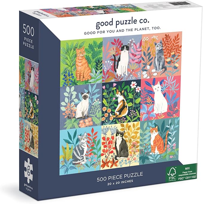 Good Puzzle Co. Cats and Flowers