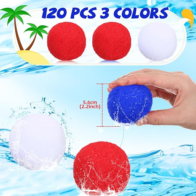 Reusable Water Balls, Reusable Water Balloons for Outdoor Games, Balls for Adults Summer Beach Ball for Pool and Backyard Fun