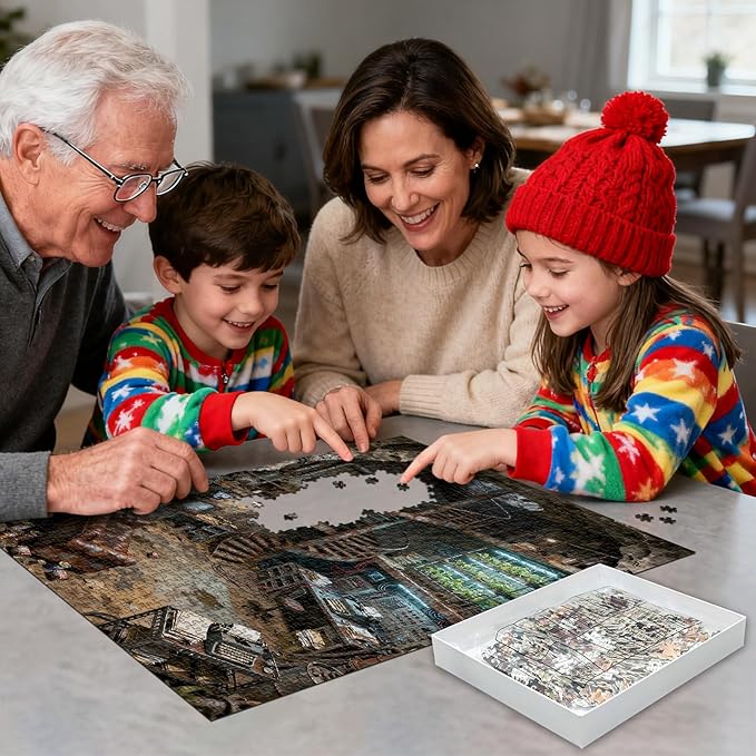 Puzzles for Adults 1000 Pieces Family Decoration Puzzle Impossible Puzzles with Letters on Back Gift for Adult Puzzle Lovers (27.56x19.7 Inch)