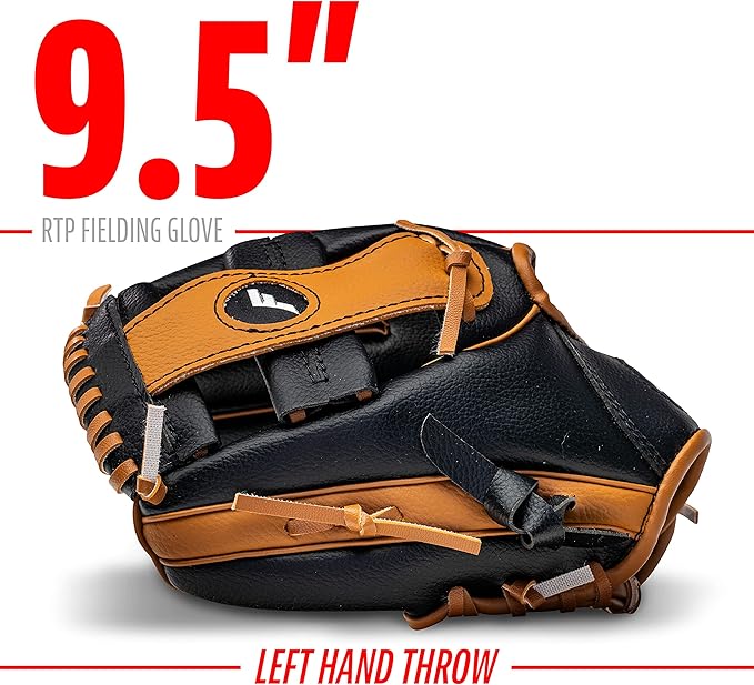 Franklin Sports Kids Baseball Gloves - RTP Youth Teeball Glove + Ball Set - Boys + Girls Teeball Mitt - Kids + Toddlers - 9.5"