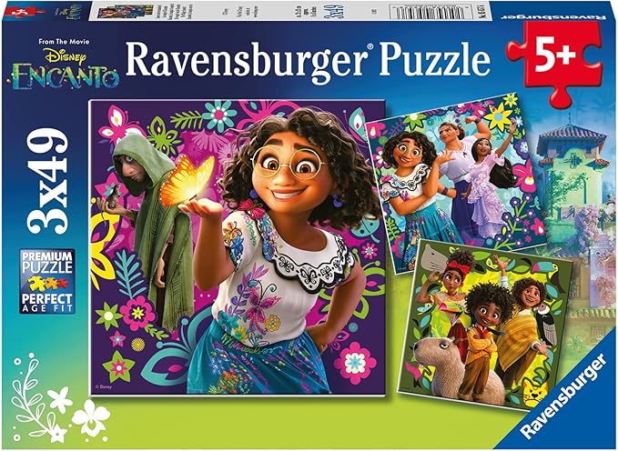 Ravensburger Disney Encanto 3x49 Piece Jigsaw Puzzle Set for Kids - 05657 - Every Piece is Unique, Pieces Fit Together Perfectly