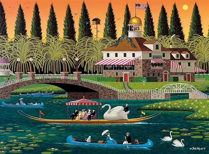 Buffalo Games – Pleasant Sunday – Charles Wysocki – 1000 Piece Jigsaw Puzzle  Colorful Puzzle for Adults – Precision-Cut Pieces, Beautiful Artwork, and Hours of Relaxing Fun