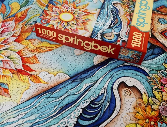 Springbok She Shed By the Sea 1000 Piece Jigsaw Puzzle for Adults - Unique Cut Pieces - Made in USA