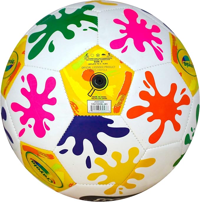 Crayola Official Soccer Ball - Unisex Kids - Ink Splash Size 5