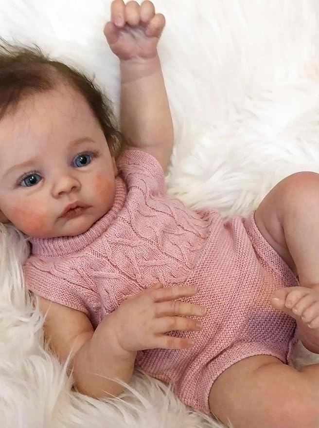 Zero Pam Reborn Baby Dolls Silicone Full Body-18‘’ Posable Anatomically Correct Girl, Realistic Babys Doll, Full Silicone Baby Doll, Real Life Reborn Dolls for Girls