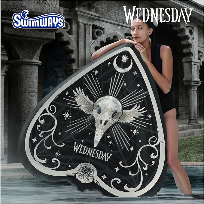 Swimways Wednesday Swim Tube Pool Float, Inflatable Pool Floats & Kids Pool Toys, Swimming Pool Accessories & Beach Essentials for Teens Aged 14 & Up