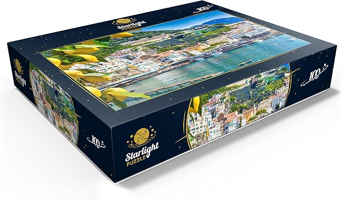 MyPuzzle Panoramic View of Beautiful Amalfi On Hills Leading Down to The Coast, Campania, Italy - Premium 100 Piece Jigsaw Puzzle for Adults