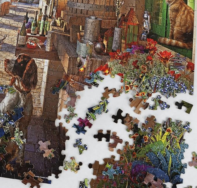 Springbok Vineyard Porch 1000 Piece Jigsaw Puzzle for Adults - Oceanside Winery - Unique Cut Pieces - Made in USA