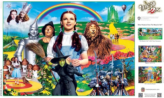 MasterPieces 1000 Piece Jigsaw Puzzle for Adults, Family, Or Youth - Wonderful Wizard of Oz - 19.25"x26.75"