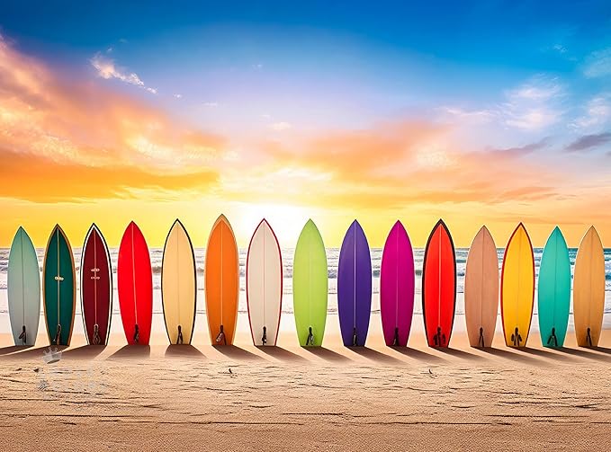 Cross & Glory - Sunrise Surf - 1000 Piece Jigsaw Puzzle for Adults | Vibrant Beach Scene Artwork | Unique Gift Idea