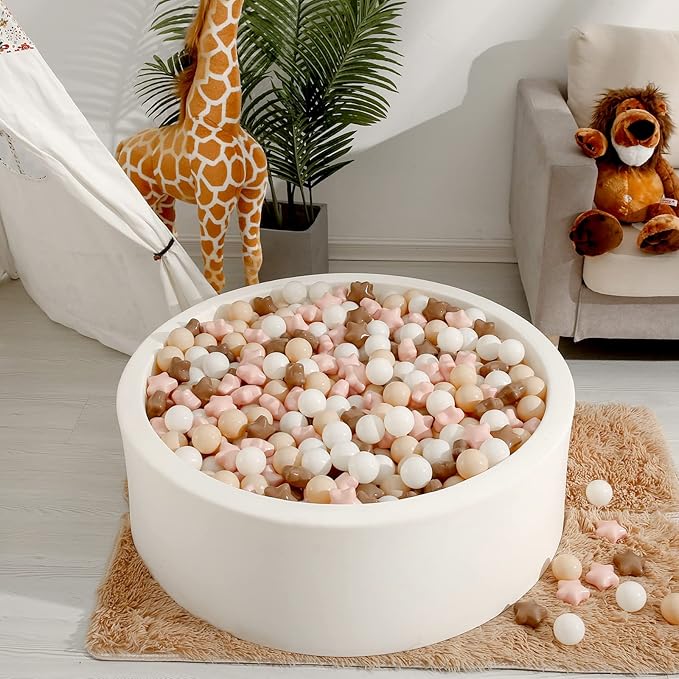 Realhaha Ball Pit Balls 50 100 200 500, Star Shapes for Babies Kids Playpen Plastic Balls for Babies Ball Pool Puppy Playballs