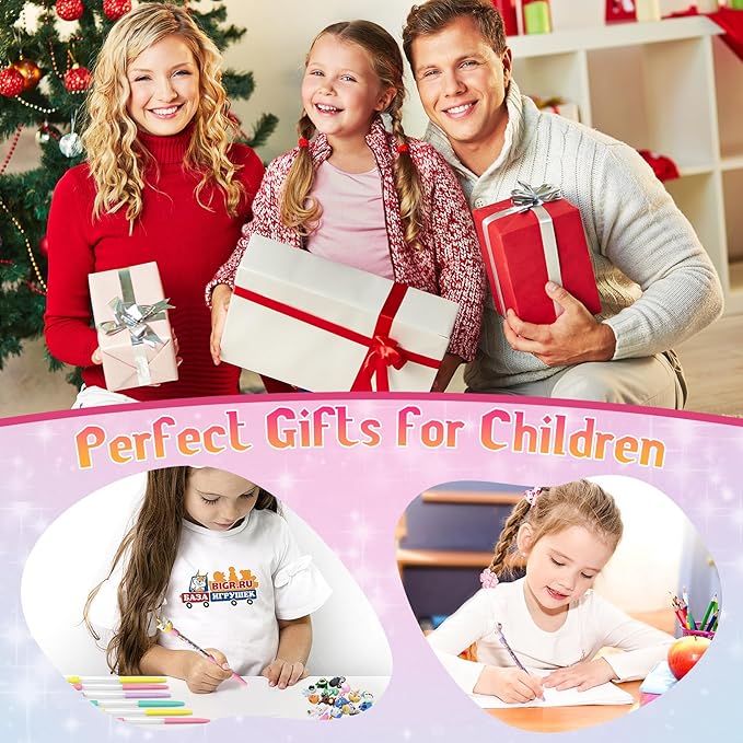 FEMBW Pen Making Kit – DIY Pen Creator Studio with 75+ Craft Pieces, Aesthetic School Supplies for Girls Ages 6–12, Fun Gift & Students Stationery, College Essentials, Birthday & Holiday Idea