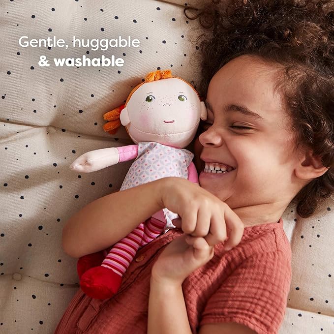 HABA Snug-up Roya – Soft Baby Doll with Red Hair & Embroidered Face, Washable First Baby Doll