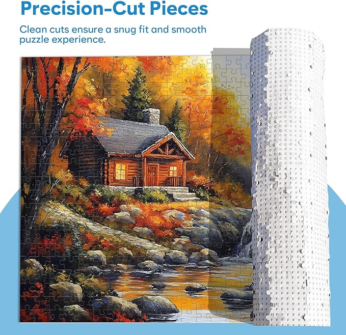 3 Pack 500 Pieces Puzzles for Adults, Spring Autumn Winter Puzzle for Adults Elderly, Colorful 4 Seasons Jigsaw Puzzle, Recycled Paper Puzzle 500 Pieces, Family Activity Game Nights Gifts 20.5x15 in