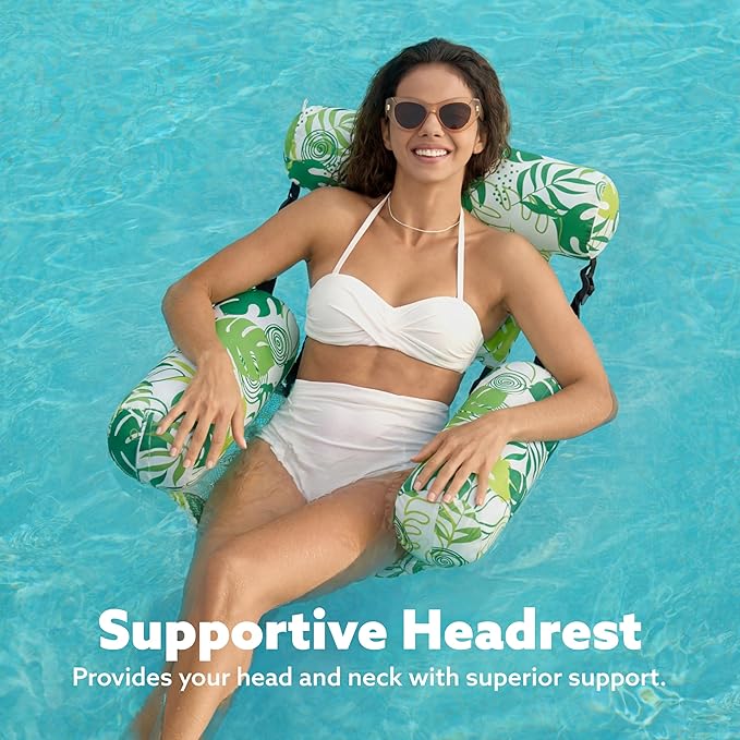 SLOOSH Inflatable Pool Floats Adult,2 Packs Floating Lounge Chairs,Blow up Pool Noodles for Adult Heavy Duty,Floating Chair for Party Summer Water Beach Lake Fun
