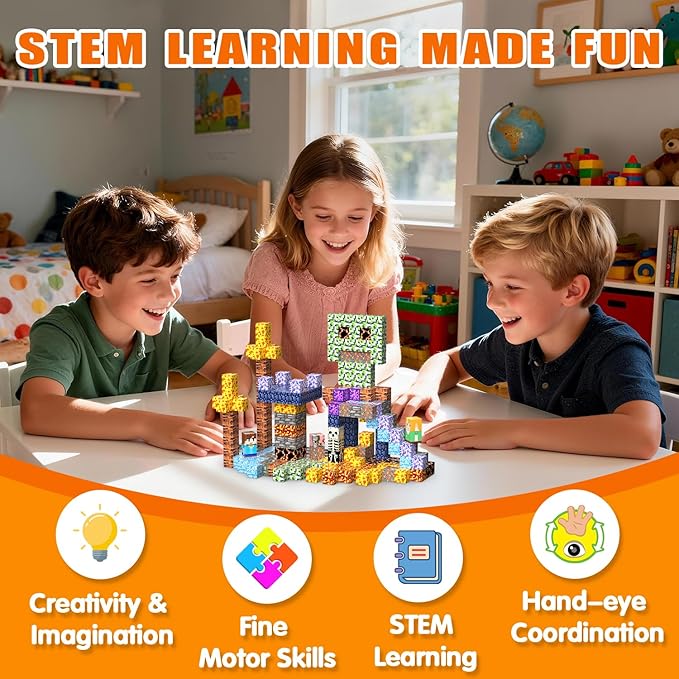 Magnetic Blocks, Magnetic Tiles Building Blocks, Magnet Cubes STEM Sensory Game Toys Christmas Birthday Gifts for Kids Boys Girls Age 3+ (Sword)