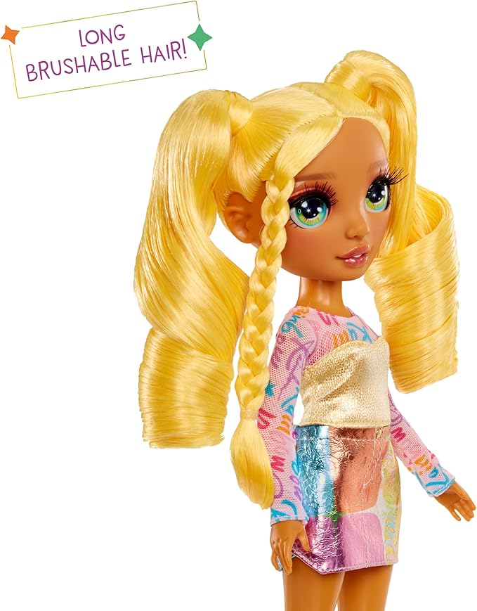 Rainbow High My Fashion Style Sunny, Yellow 11" Fashion Doll with Statement Outfit, Stylish Handbag, Great Toy Gift for Girls Kids Ages 4-12 Years