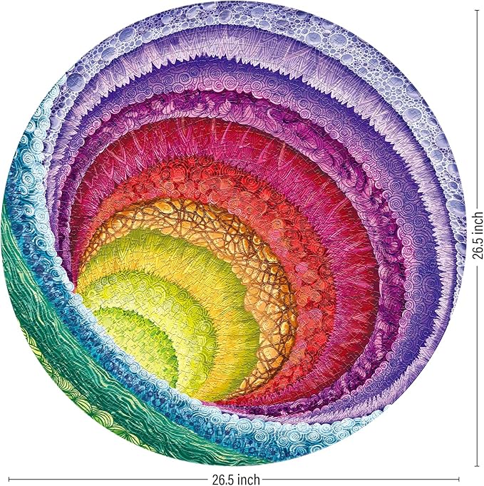 Antelope 2 in 1 1000 Piece Puzzle Bundle - Hue Wormhole - 1000 Piece Jigsaw Puzzle with Gem Mandala