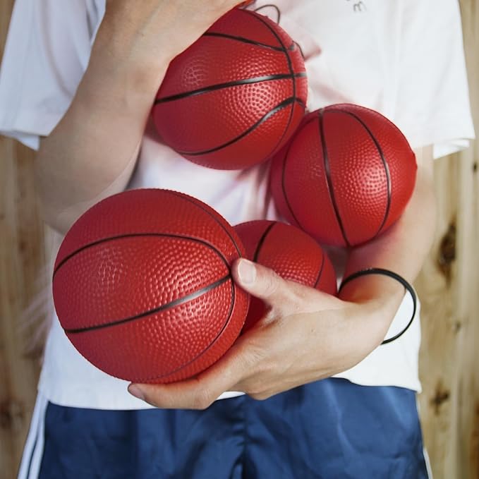 40Pcs 6" Inflatable Mini Basketball Balls Bulk Inflatable Small Basketball Set, PVC Small Basketballs for Over The Door Hoop Games Party Favors Indoor Outdoor Play Adults Kids Pool Beach