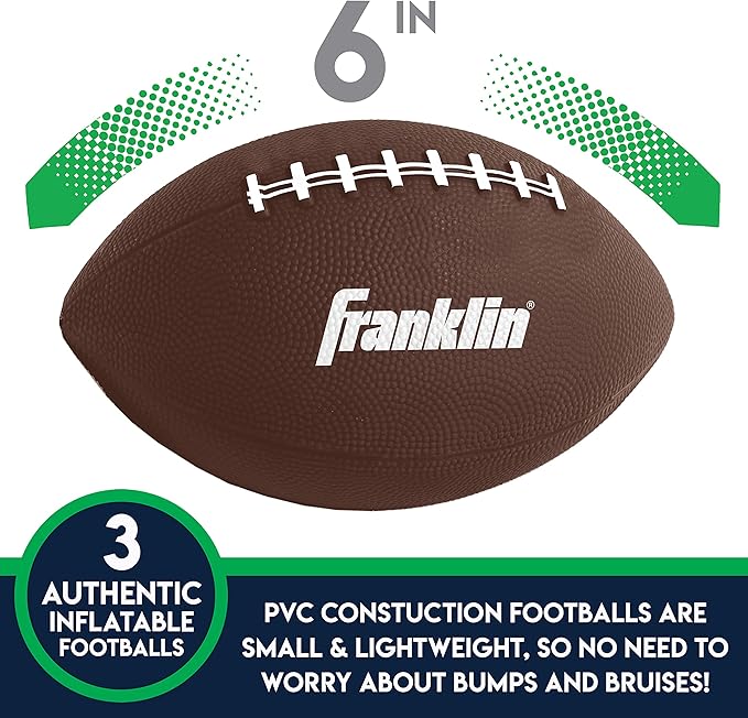 Franklin Sports Kids Football Target Toss Game - Inflatable Throwing Target Toy with Soft Mini Footballs - Fun Kids Sports Game