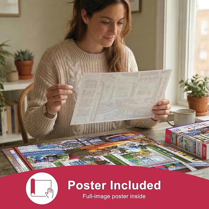 Masterpieces 550 Piece Jigsaw Puzzle for Adults and Family - Puzzler's Retreat - 18"x24"