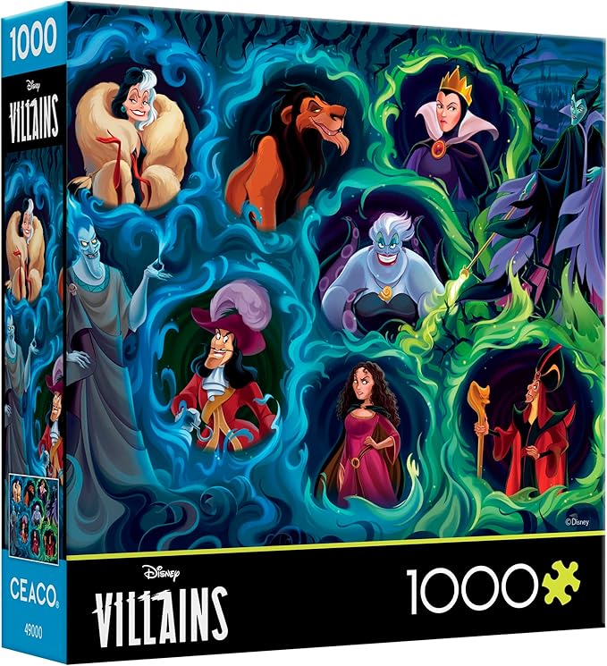 Ceaco - Disney - Villains - 1000 Piece Jigsaw Puzzle for Adults - Challenging Puzzle Perfect for Game Nights - Finished Size is 26.5 x 19