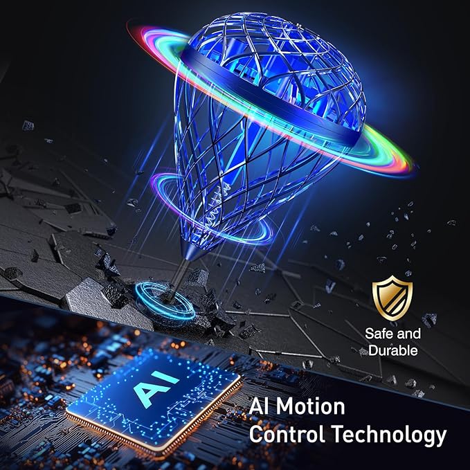 The Latest Cool and Magical Flying Toy, Combining AI Motion Control Technology with Contact Sensing System, Make it Become Bounce & Flip & Flight Toys, Fully unleashing Your Creativity.