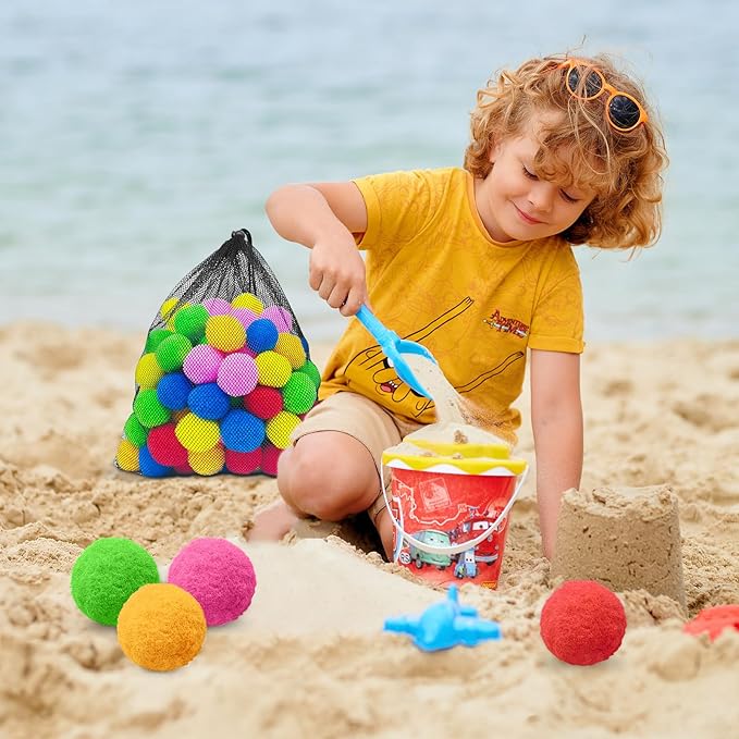 100PCS Reusable Water Balloons Balls,Water Companions,Summer Splash Party Gift,Activities Sports Toys for Kids Outdoor Summer Water Fun Birthday Party Supplies