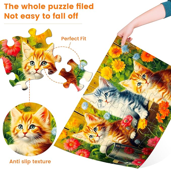 4 Packs 36 Large Piece Puzzle for Seniors - Dementia Puzzles for Elderly Adults,Alzheimer’s Puzzles Memory Cognitive Games for Elderly Seniors with 4 Storage Bags