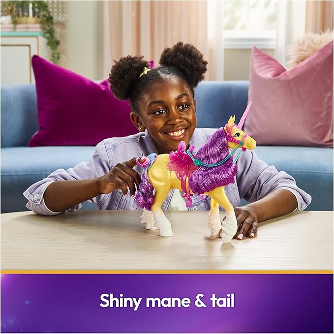 Unicorn Academy, Power of Friendship Leaf with Translucent Saddle & Bridle, 11”, Dolls & Unicorn Toys for Girls Ages 4 and up