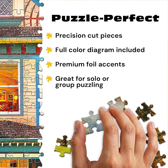 Buffalo Games – Garden Country Home - 1000 Piece Jigsaw Puzzle - Premium Gold Collection Giftable Puzzle for Adults – Precision-Cut Pieces, Beautiful Artwork
