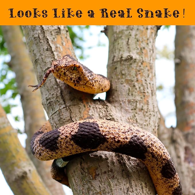 1pc Realistic Rubber Snakes Plastic Snakes Prank Snake for Party, Tricking People, Garden Props Decorations, 13in