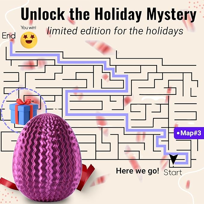 Maze Egg Money Puzzle Gift Box: Available in 4 Unique Internal Designs - Secret Cash Holder & Surprise Gift Container for Easter, Birthday, Wedding - Fun Brain Teaser Toy for Kids & Adults